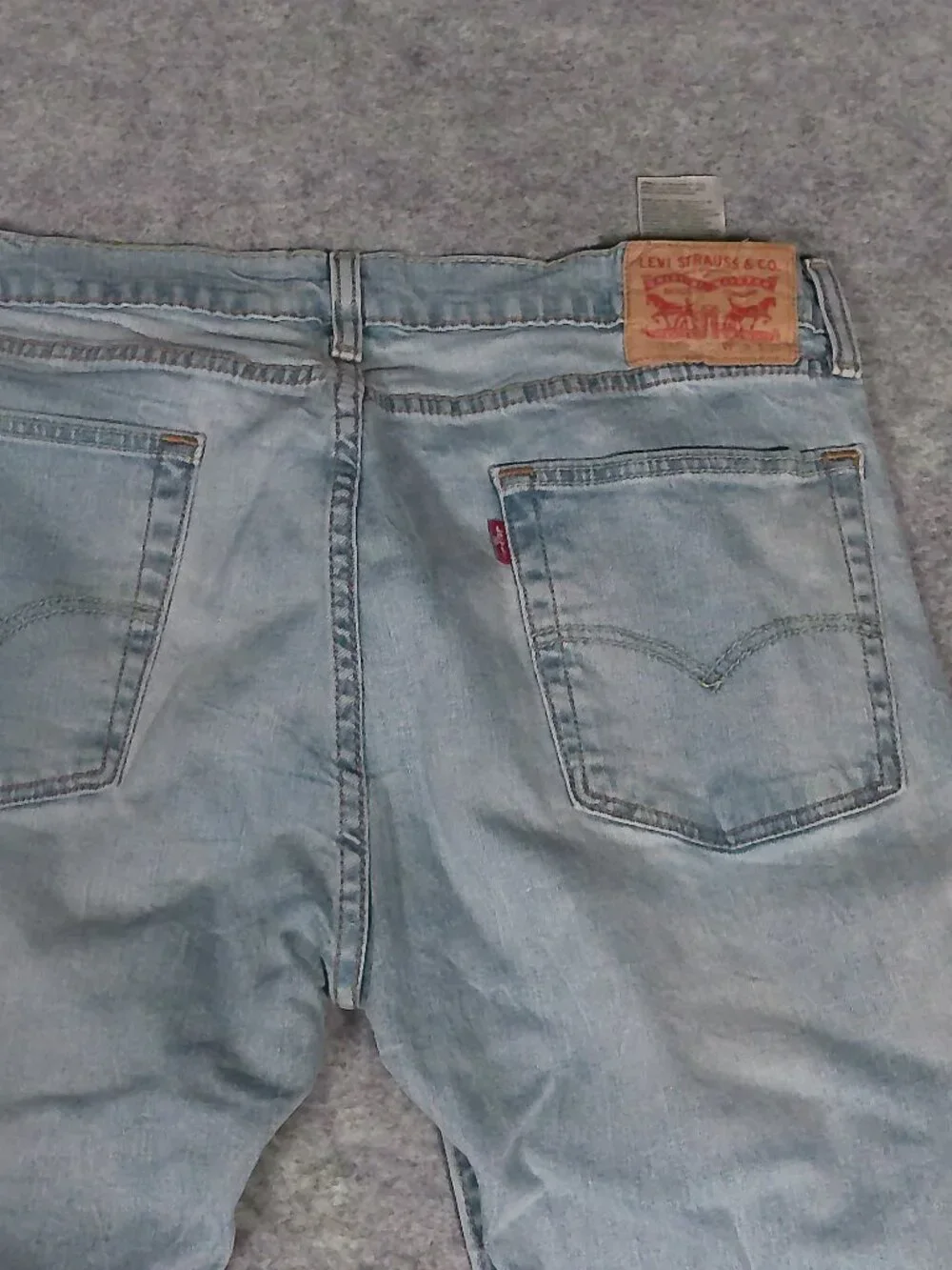 Levi’s 513 Jeans Mens 36x32 Actual 36x30 Slim Straight Light Wash Denim